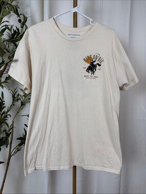 Riot Society Ride or Die Dust to Dust Graphic Tee - Cream Sz L (M1)